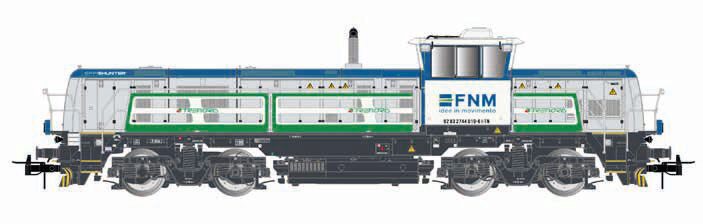 Rivarossi HR2924 FNM/Trenord Diesellok Effishunter 1000  grau/blau/grün  Ep. VI